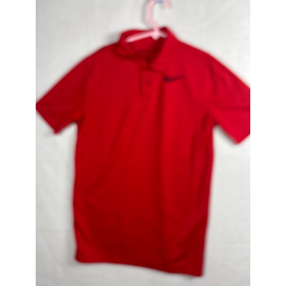 Nike Golf‎ Polo Shirt Mens Medium Red Excellent Dri-FIT Short Sleeve Swoosh